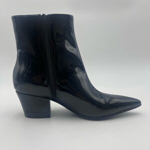 Nine West-SZ 8M-Serri Black Block Heel Bootie-MSRP $169 -New no box- defect